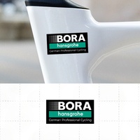 1PC BORA Bicycle Frame Stickers Waterproof MTB Bike Handlebars Fork Top Tube Durable Vinyl Decals Decor Motorcycle Accessories