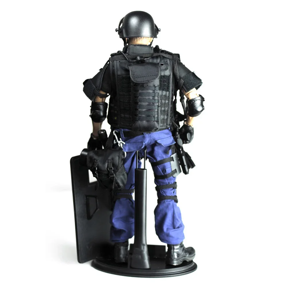 30CM SWAT POINT-MAN Figurka Akcji Specjalnej Policji, Lalka z Ruchomymi Częściami z Podstawką, Zestaw Model Żołnierza w Skali 1/6, Zabawki Wojskowe dla Chłopców na Prezent