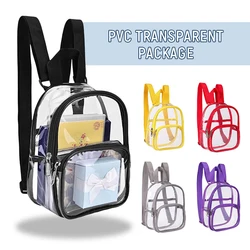 Transparent Pvc Backpack Clear Backpacks for Teenagers Students Kids Waterproof School Bag Summer Beach Stadium Swim Phone Bag