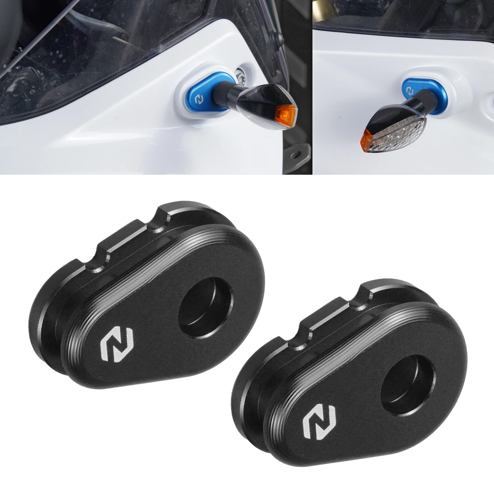 

Motorcycle Turn Indicator Adapter Turn Signal Lights Spacers for Yamaha Tenere 700/Rally 2019 2020-2024 Tenere 700 WR 2022-2024
