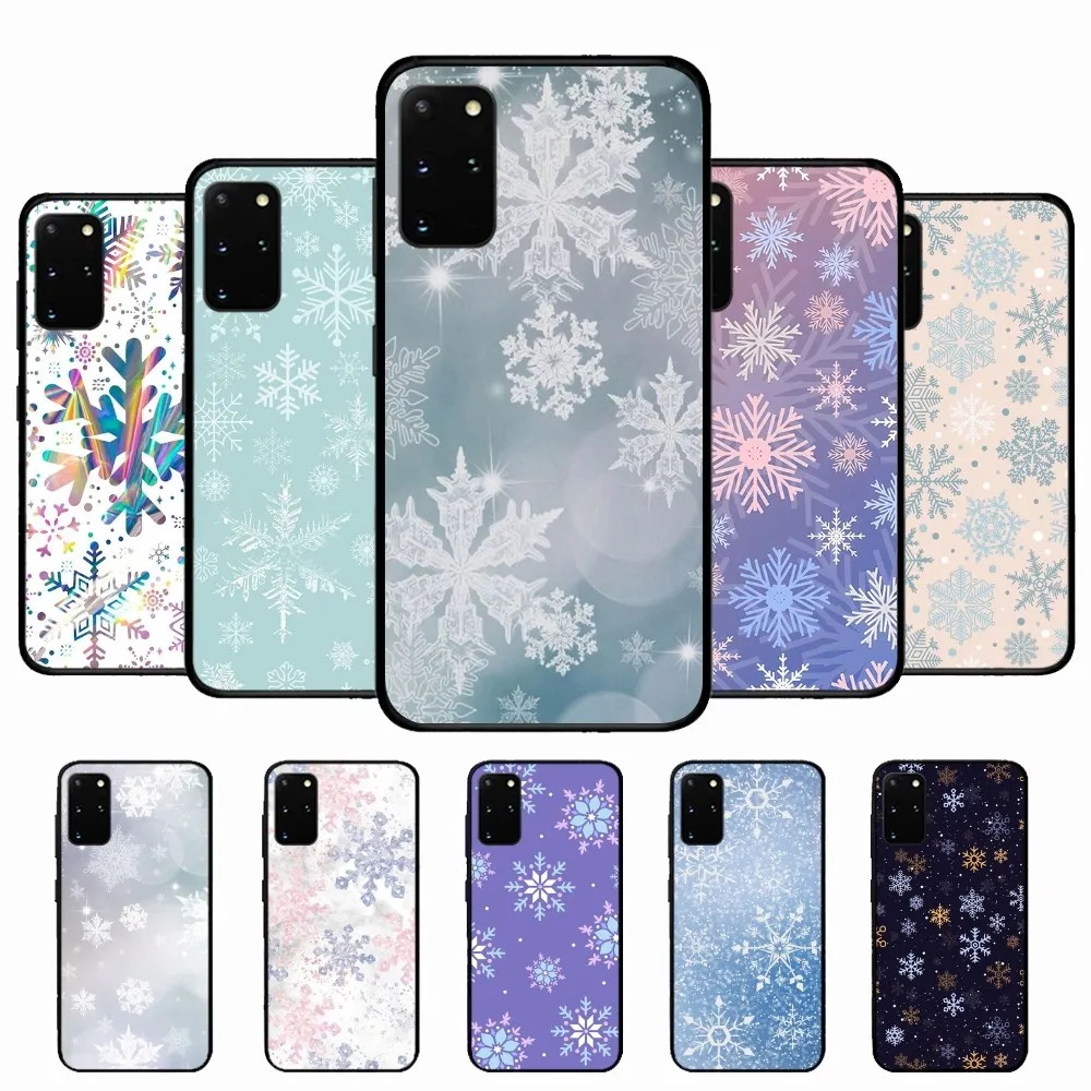 Christmas Snowflakes Phone Case For Samsung S 9 10 20 21 22 23 30 23plus Lite Ultra FE S10lite Fundas