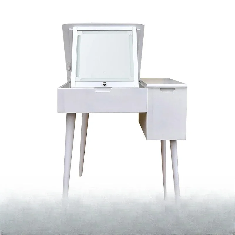 Style japonais, bois massif, coiffeuse, petite clapet, chambre à coucher, coiffeuse, compacte