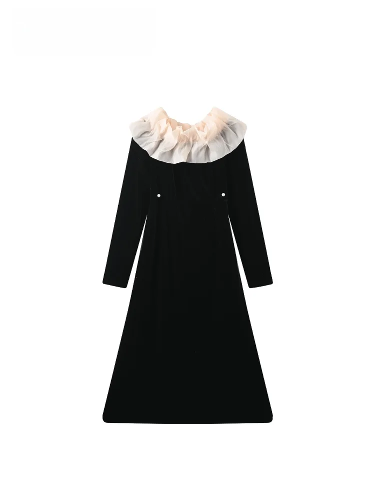 

Клубная Cara, большие размеры, Long Sve Dr, женская осенне-зимняя новая юбка Sle Fat Sister Ele, модная уменьшающая возраст