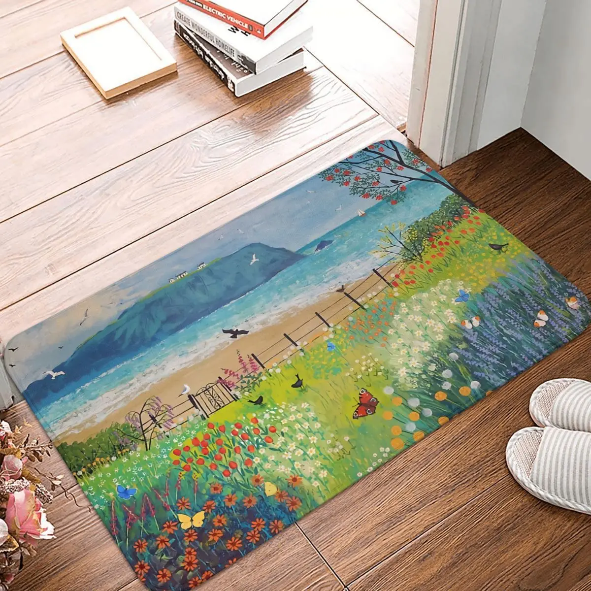 

Anti-Slip Doormat Bath Mat Garden Beside The Sea Balcony Carpet Welcome Rug Home Decorative