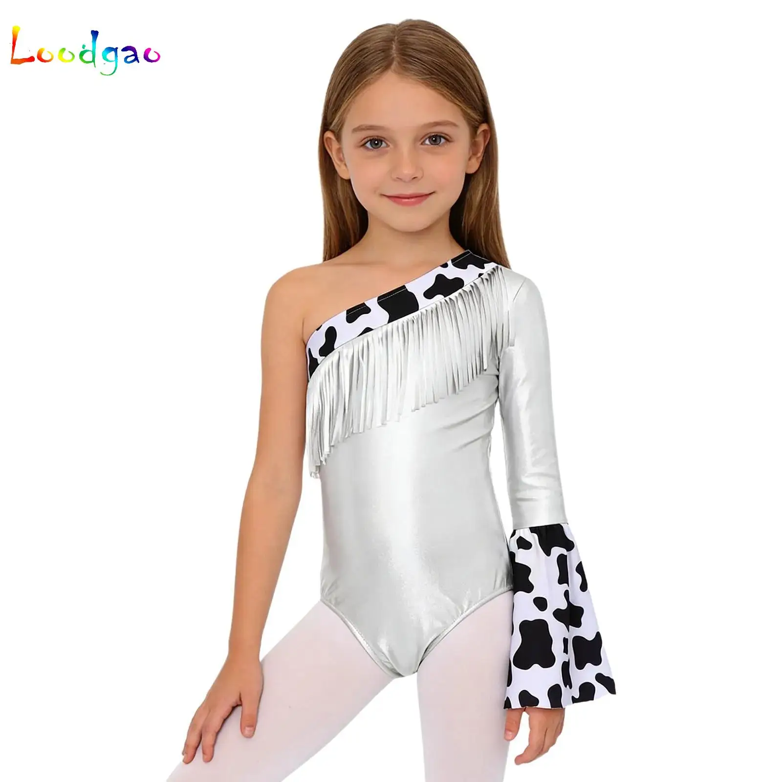 

Cowgirl Costume for Teens Girls Western Cowboy Outfit Halloween Role Play Bodysuit Fringed Ballet Dance Leotard Girls Jumpsuit