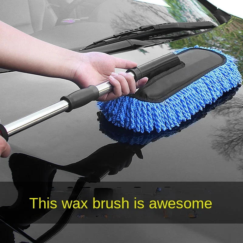 Microfiber Car Wash Brush Mop Kit, Mitt Sponge With Long Handle Car Cleaning Supplies Kit Duster Washing Car Tools Accessori