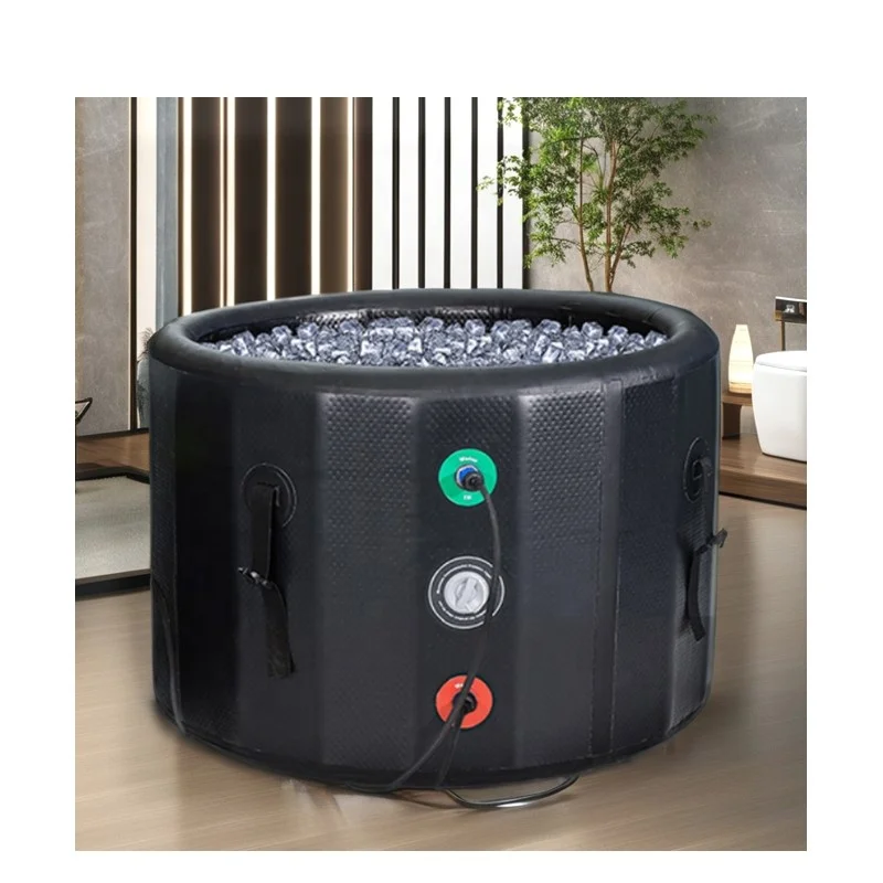 

Outdoor Spa Bathtub Adult Cold Plunge Tub Portable Inflatable Round Ice Bath for Athletes Recovery