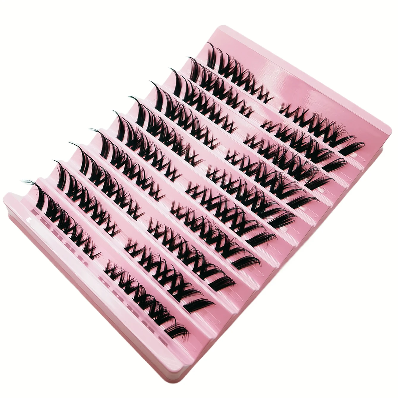 8-15 mm gemengde D-roll clusterwimpers 100 clusters 3D schuine vlieg zachte natuurlijke overdreven gekrulde wimpers enkele wimper