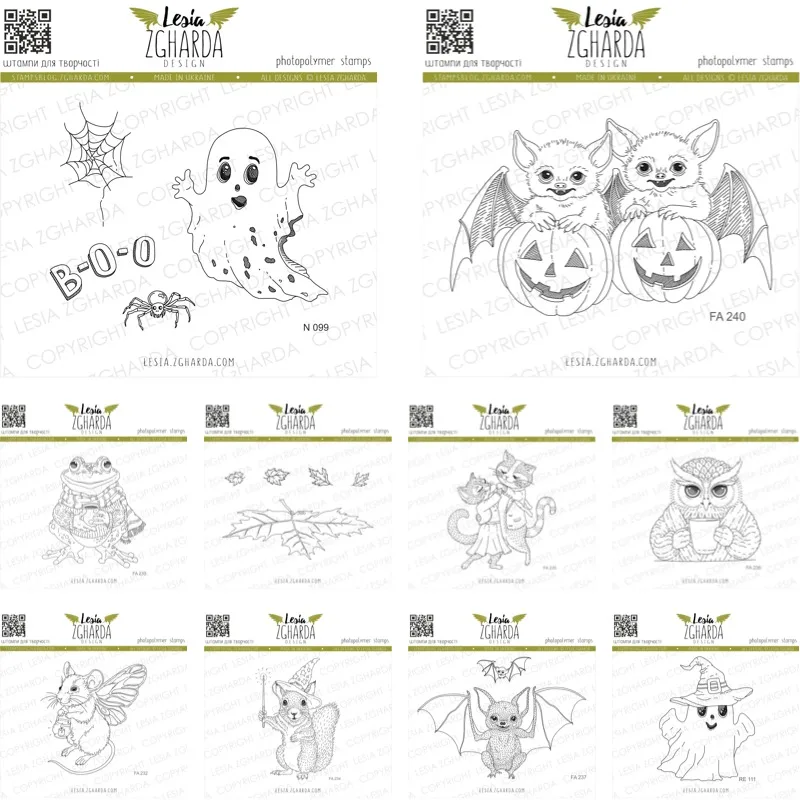 Mouse with Wings Autumn Leaves Clear Silicone Stamps Scrapbook Diary Decoration Stencil Embossing Template DIY Greeting Card