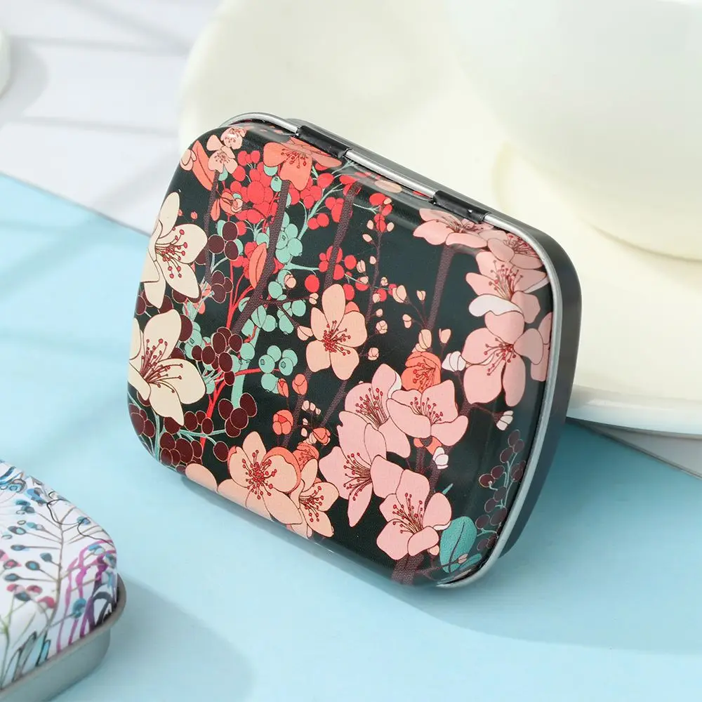 Mini Metal Hinged Home Organizer Tin Box Container Container Kit Empty Tins