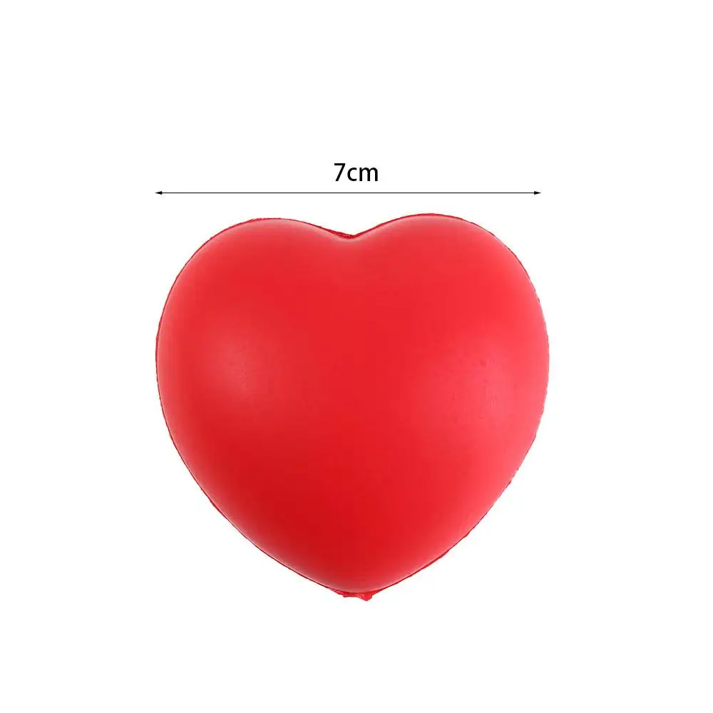 7cm Heart Stress Balls Valentine\'s Day Heart Shaped Foam Stress Relief Ball Valentine Home Theme Party Decor