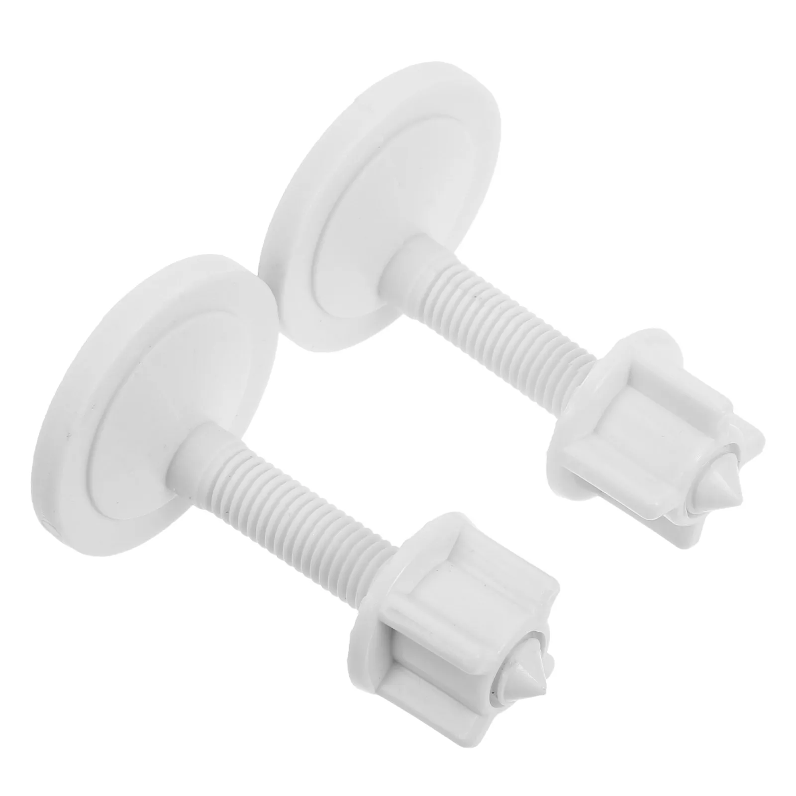 

2Pcs Toilet Seat Screws Replacement Plastic Bolts Nuts Kit for Toilet Seat Hinges Lids Secure Fixation Quick Remove Repair