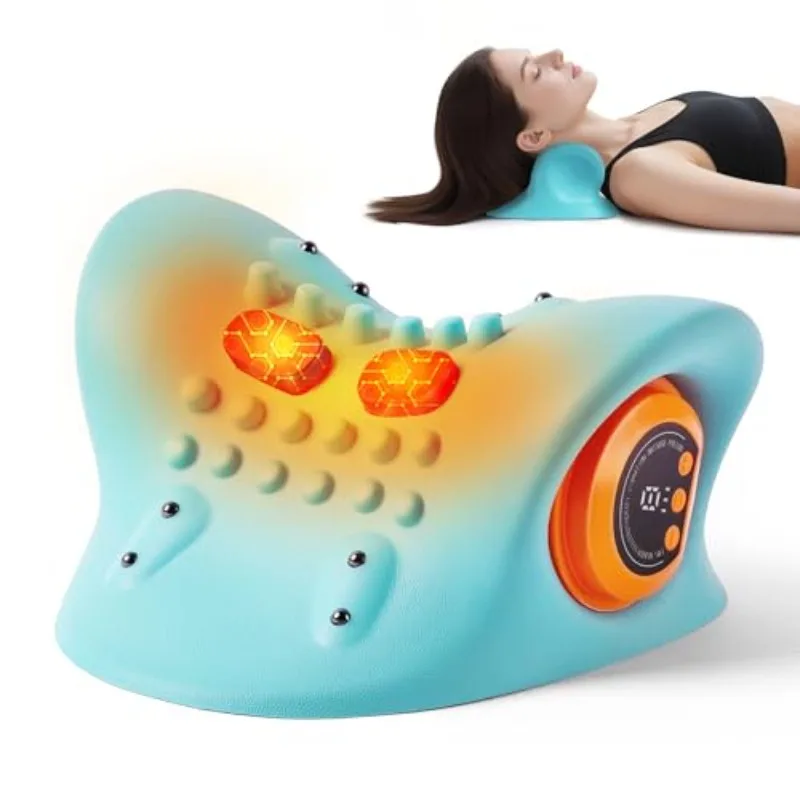 

1PCS neck massager, finger pressure neck massager, with electric shoulder and neck massage, massage pillow neck, back, shoulder