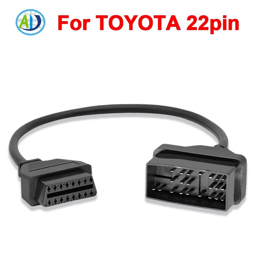 Для Toyota 22-контактный разъем OBD Диагностический кабель OBD2 22-контактный на 16-контактный адаптер OBD1 OBD2 для диагностических инструментов интерфейса OBD2
