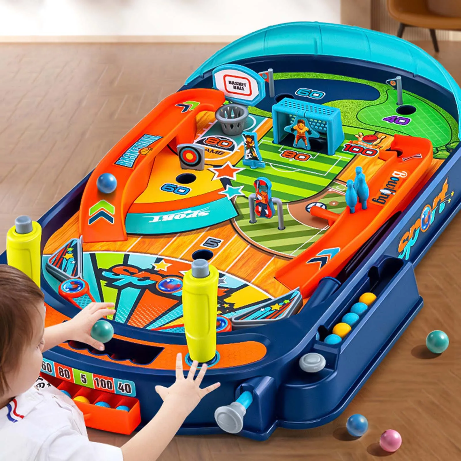 Children\'s Puzzle Toys Brain Thinking Training Parent-Child Interaction Desktop Catapult Pinball Game Machine Catapult Pinball