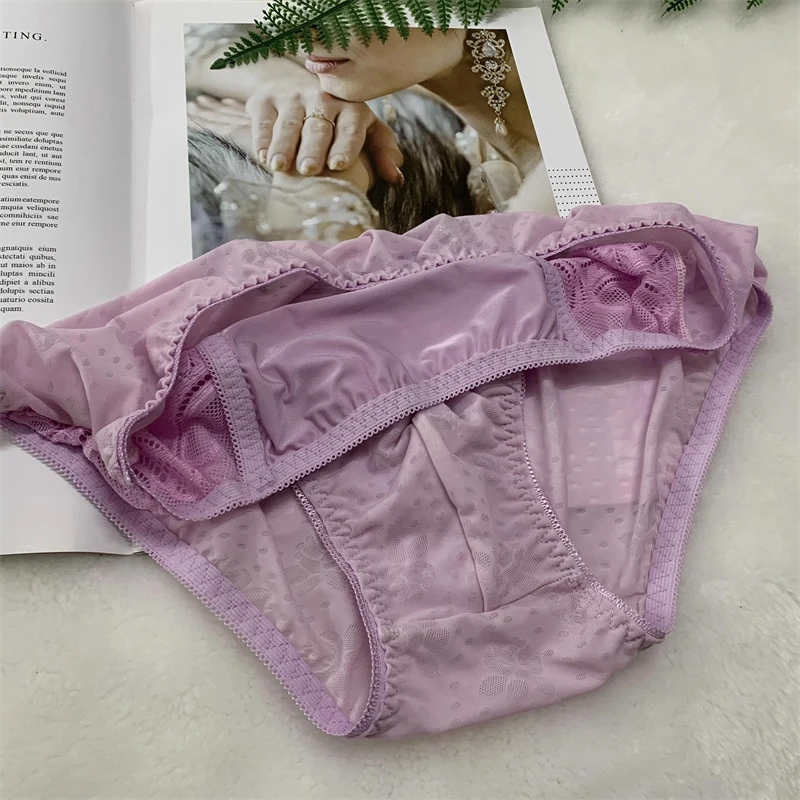 New Sexy men's jacquard stretch fabric simple lace side comfortable briefs men underwear gay jockstrap sissy