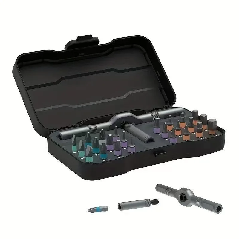 24-in-1 Ratcheting Multi-Function Screwdriver Set High Hardness Magnetic Home Use Tools