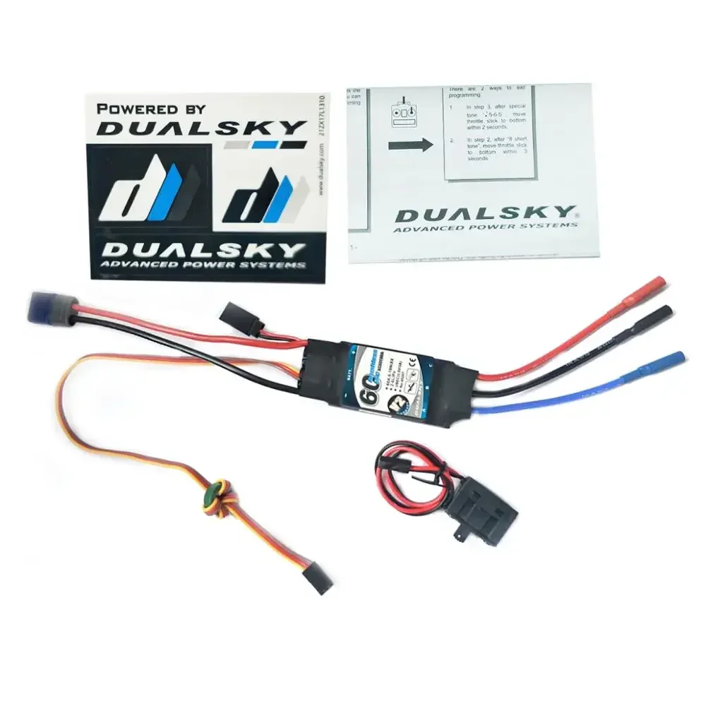 DualSky XC6018BA V2 borstelloze ESC 60A elektronische snelheidsregelaar voor RC-vliegtuig