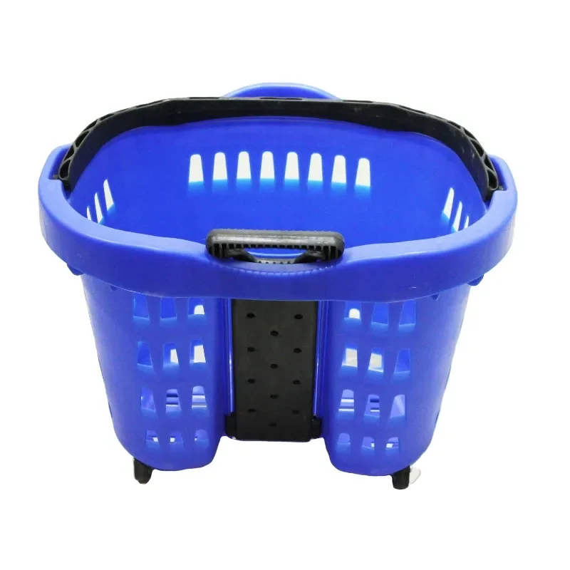 Factory Price Colorful Custom Plastic Shopping Push Cart Supermarket Shopping Basket