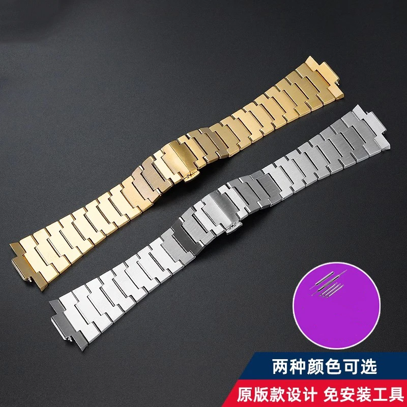 Pulseira de relógio convexa de 12 mm para Tissot Tissot PRX super player T137.407 T 137410   Pulseira masculina de acessórios de pulseira de aço inoxidável