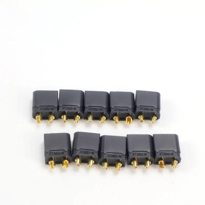 10 peças XT-30U conectores bala macho e fêmea plugue para aeronaves multi-rotor rc asa fixa bateria de lítio esc