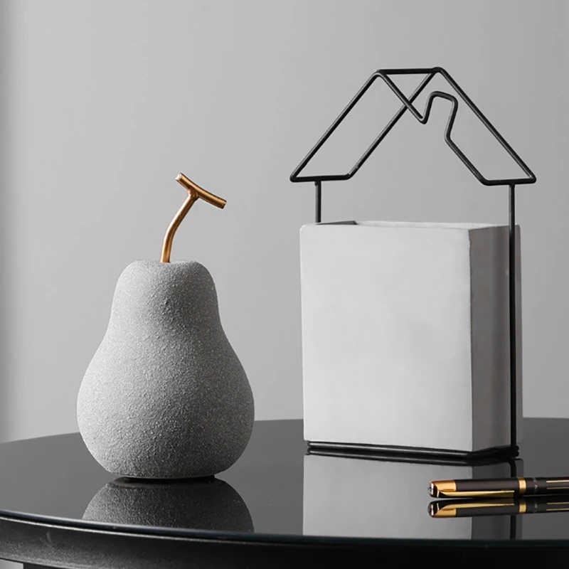 

Декоративная скульптура-имитация груши в европейском стиле J1UL1N, креативное украшение для комнаты, офиса, дома