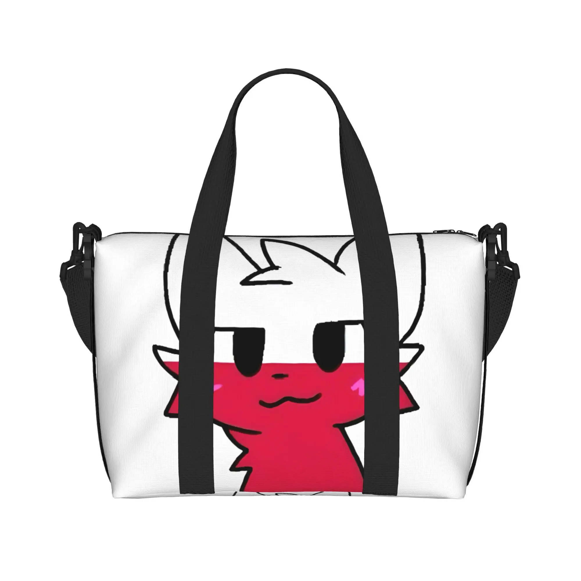 Custom Boykisser Silly Cat Tote Bag Women Large Capacity Cute Cartoon Gym Beach Shoulder Travel Bag