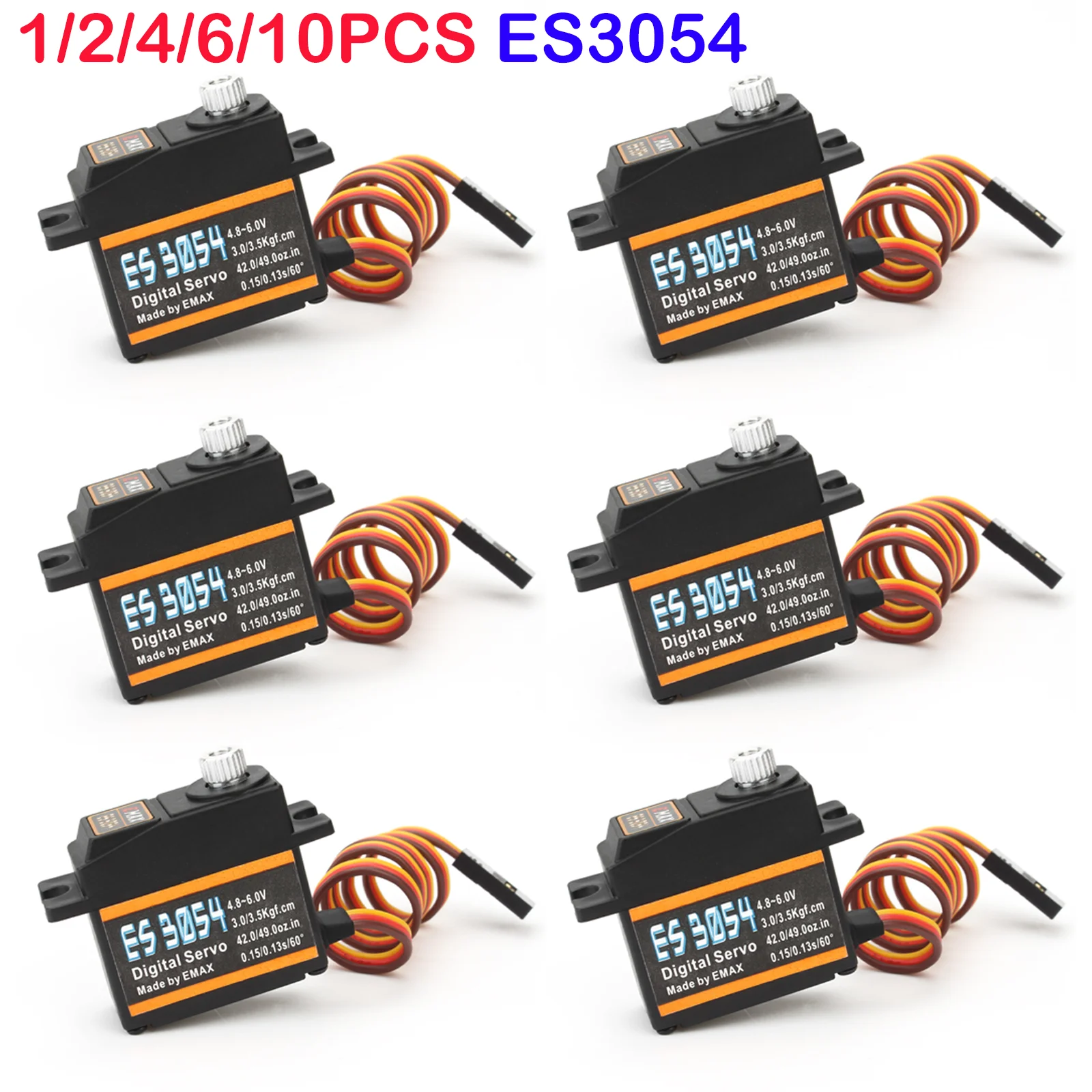 Emax ES3054 3054 4.8-6.0V 3.5kg 23T Metal Gear Digital Servo Futaba JR Plug for RC FPV Fixed Wing Airplane Helicopter Accessory