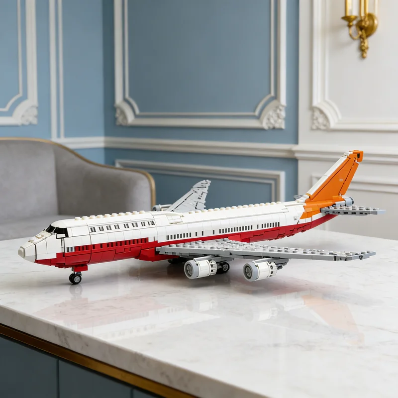 

3183pcs MOC Boeing 747 8I Factory Livery With Icons Model Building Blocks Creative Display Gift Collectible Decor Kids Premium