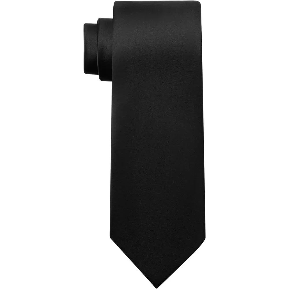 

Men's Ties Solid Pure Color Plain Neckties Formal Black Ties For Men