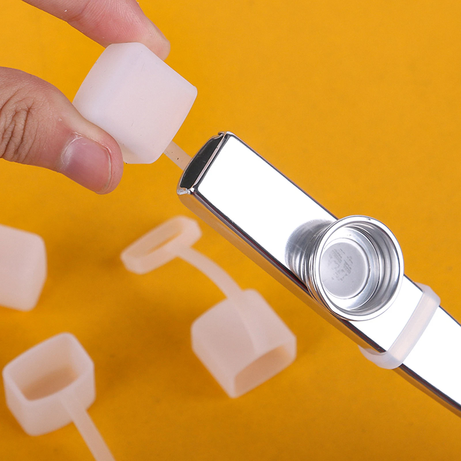 

6Pcs Kazoo Covers Exquisite Silicone Dustproof Decorative Instrument Moisture-Proof Practical