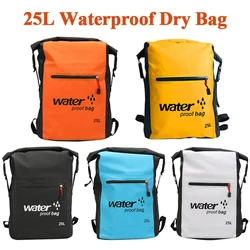 Impermeável seco natação saco, desporto ao ar livre mochila, saco de água, camping, kiking, caiaque, canoagem, pesca, 25L