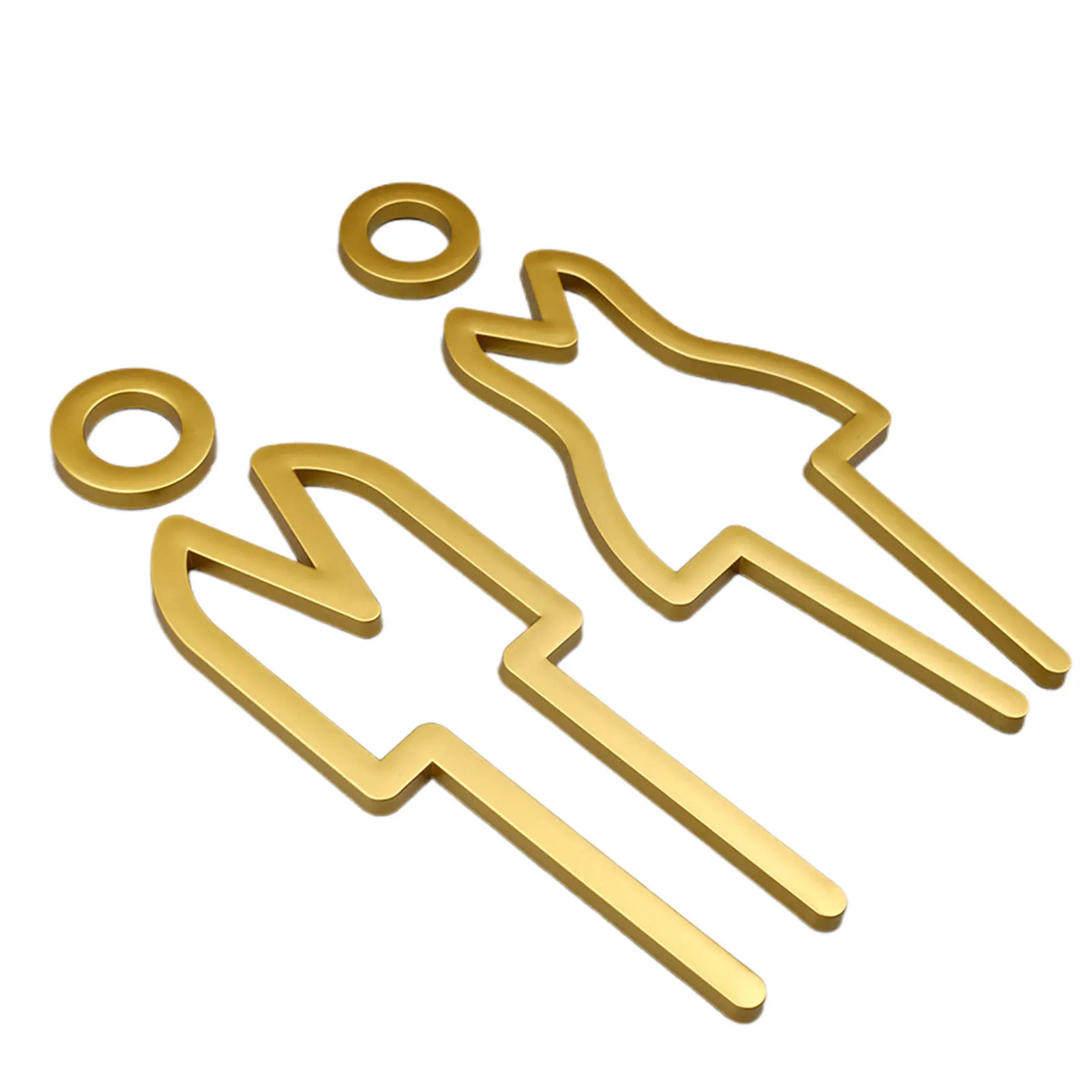 مؤشر باب المرحاض للحمام، أكريليك متين، خفيف الوزن وقابل للإشارة، تطبيقات واسعة ذهبية (النوع 2)