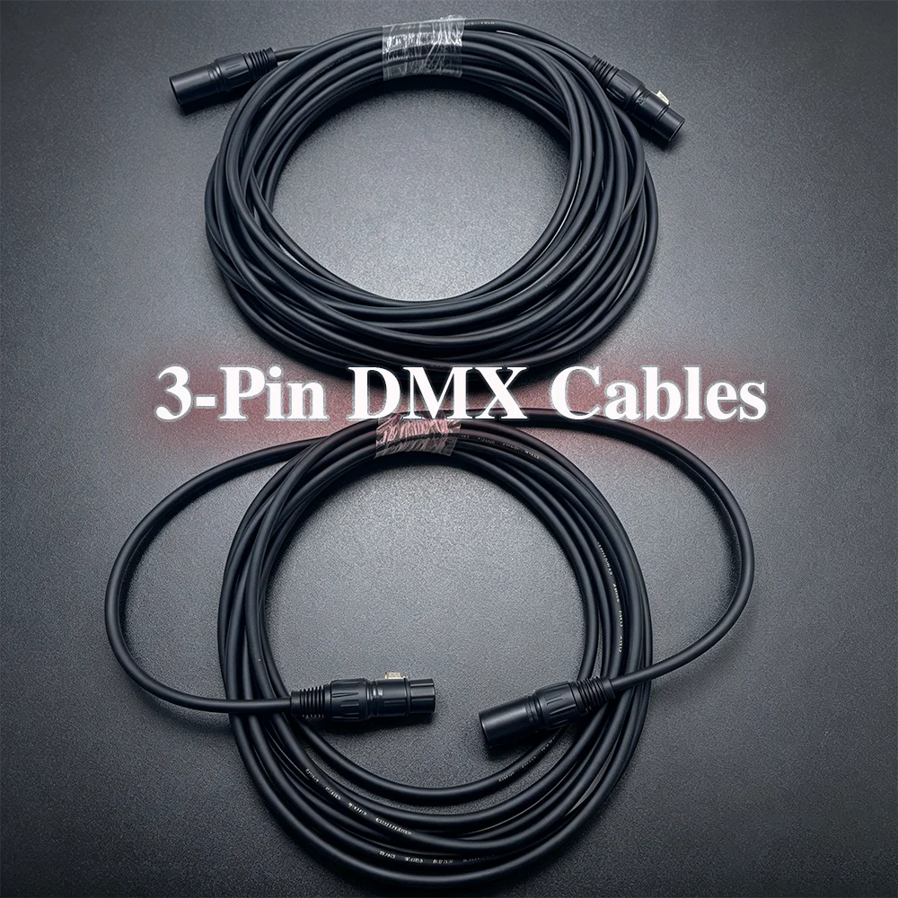Professional DMX Cable Foil Shield 3-Pin XLR Lines Transmits DMX-512 Control Signals To DJ Lighting Controllers LED Moving Heads