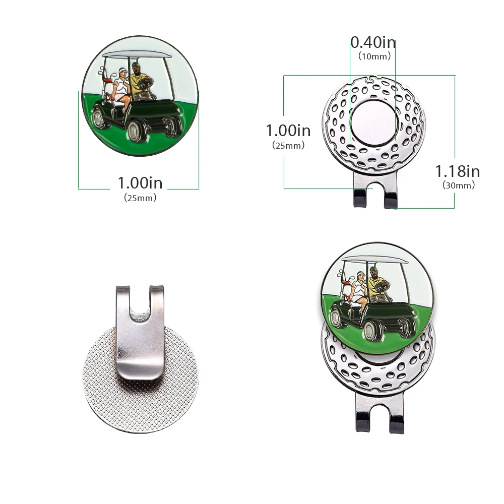 One Set Golf Ball Mark with Golf Hat Clip Magnetic wholesale Golf Ball Mark Drop Shipping