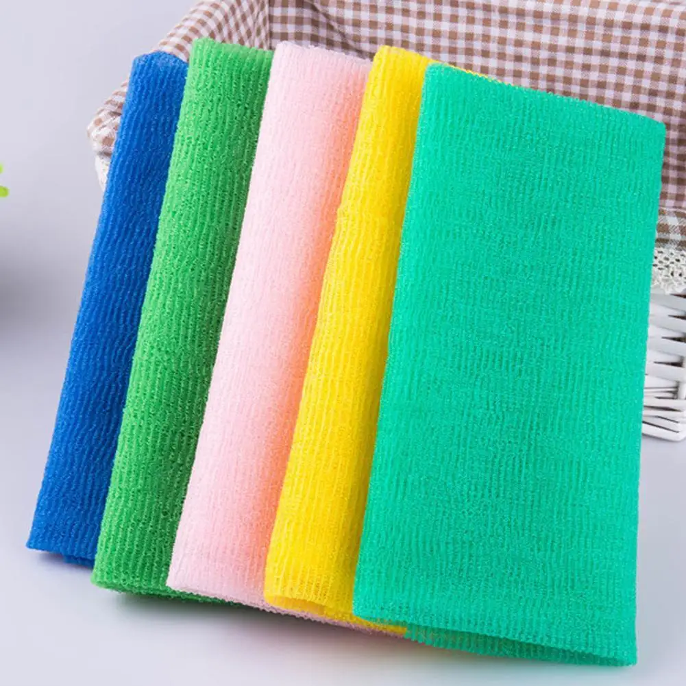 Exfoliating Nylon Bath Towel Japanese Body Scrub Cloth 1/3/5PCS Skin Polishing Washcloth Shower Back Scrubber for Body Cleaning