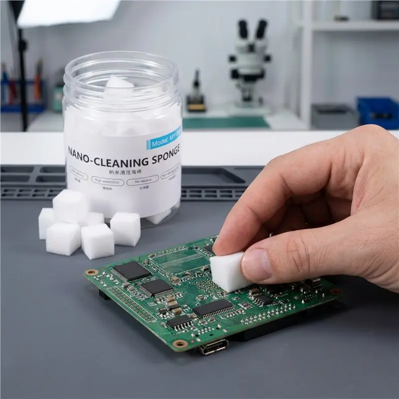A7THK-Nano Cleaning Sponge Dust-Free Wiping Tool For Mobile Phone Screen Glue Removal/Camera/PCB Welding Flux Oil Cleaning.