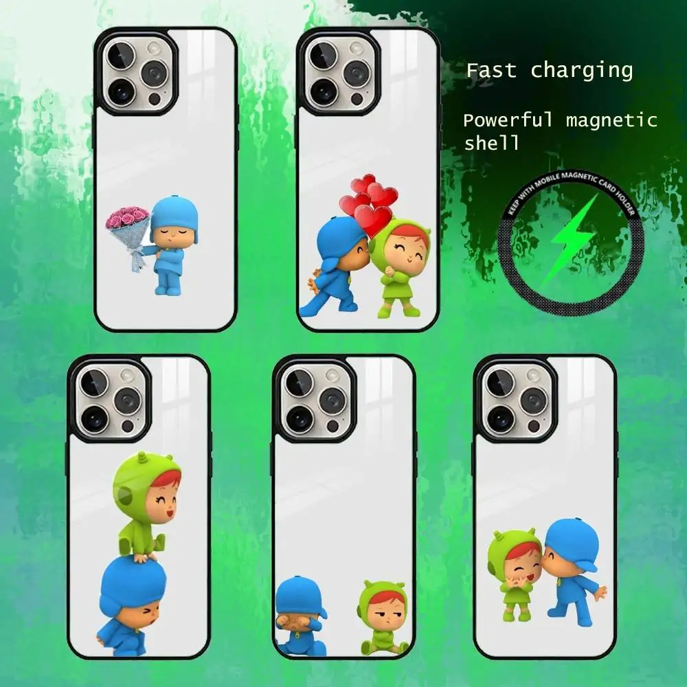 

P-Pocoy-o Phone Case For iPhone17,16,15,14,13 Plus,Pro Max Magnetic For Magsafe Wireless Charging