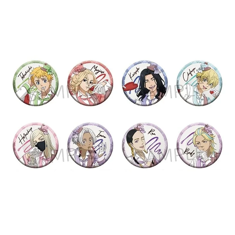 Anime Tokyo Revengers Acrylic Keychain 6cm Mikey Chifuyu Matsuno Bag Hanging Ornaments Xmas Gift 8Pcs Set