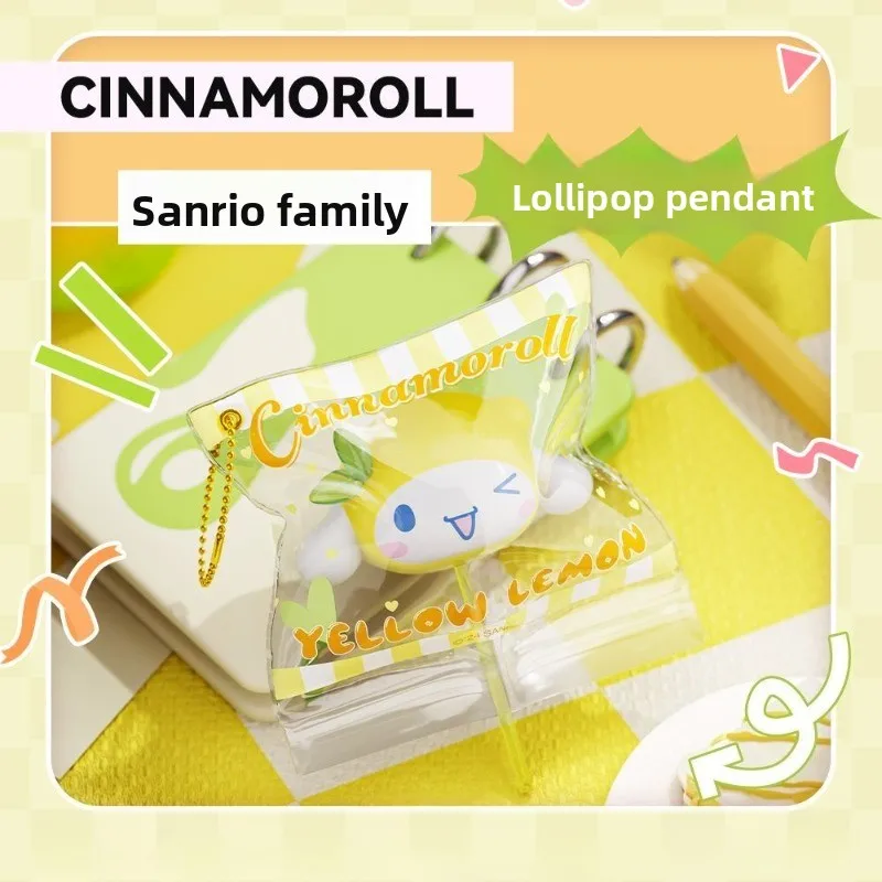 Kawaii Hello Kitty My Melody Kuromi Cinnamoroll Lollipop pendant Cute cartoon bag pendant Cute key phone pendant Holiday gift view 3