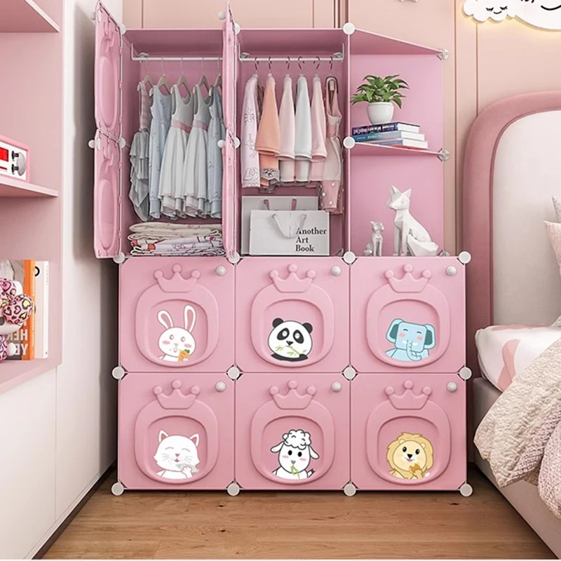 Bedroom Clothes Wardrobe Baby Portable Armable Simple Door Makeup Closet Minimalist Nordic Display Muebles Trendy Furniture