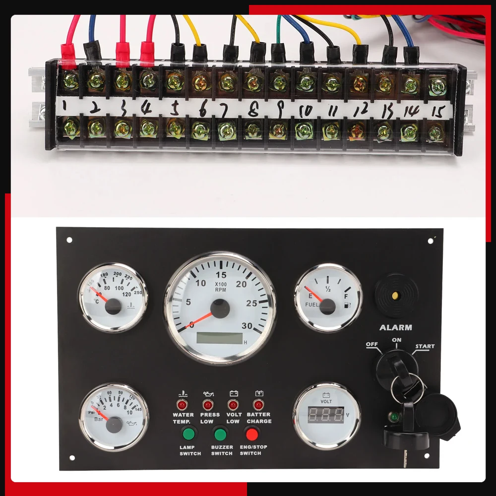 

Engine Dash Boat Instrument Cluster Panel Oil Level Remaining Oil Volume Engine Instrument Board Engine Speed for Generator