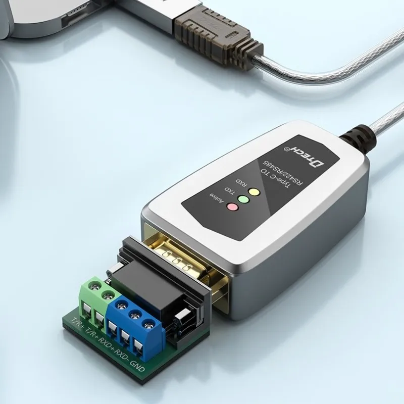 DTECH 2m USB TYPE-C オス-オス RS485/RS422 オス シリアル変換アダプターケーブル