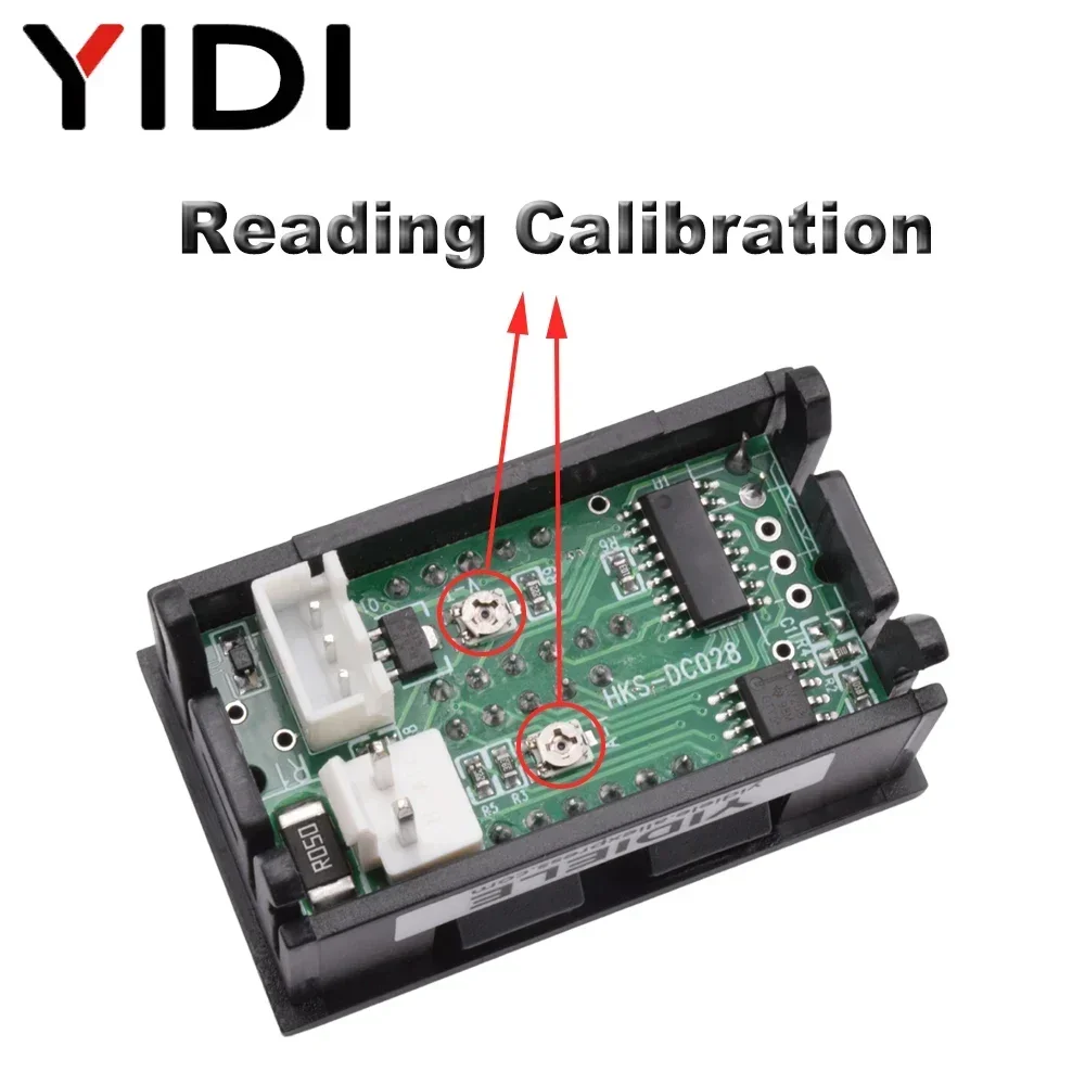 0.56 \'\'Display a LED voltmetro digitale amperometro DC 0-100V 0-50A 0-100A rosso blu misuratori di tensione di corrente Tester rilevatore con Shunt