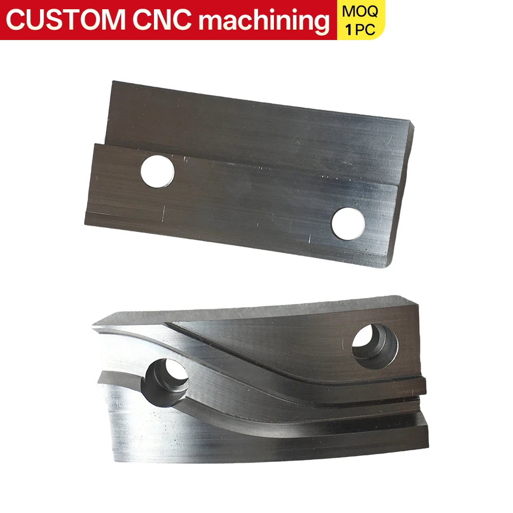 Custom CNC Milling Steel Slide Wear Block Black Oxide Finish Curved Profile Locating Jig Fixture Block Industrial Mechanical