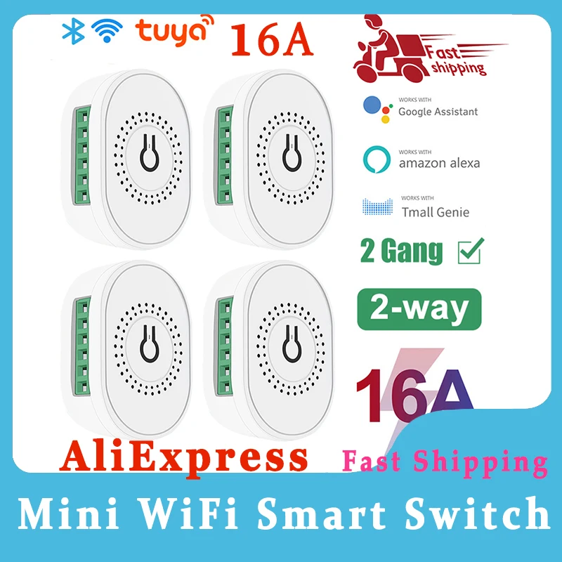 

Умный мини-переключатель Tuya с поддержкой Wi-Fi и Bluetooth
