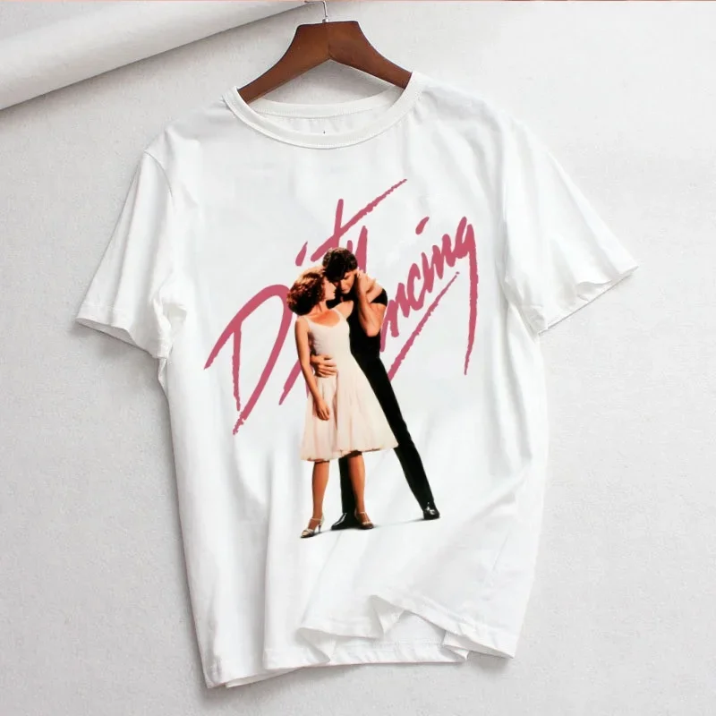 Camiseta de mujer Dirty Dancing con estampado gráfico 2025, top de manga corta, camiseta de verano de manga corta para mujer