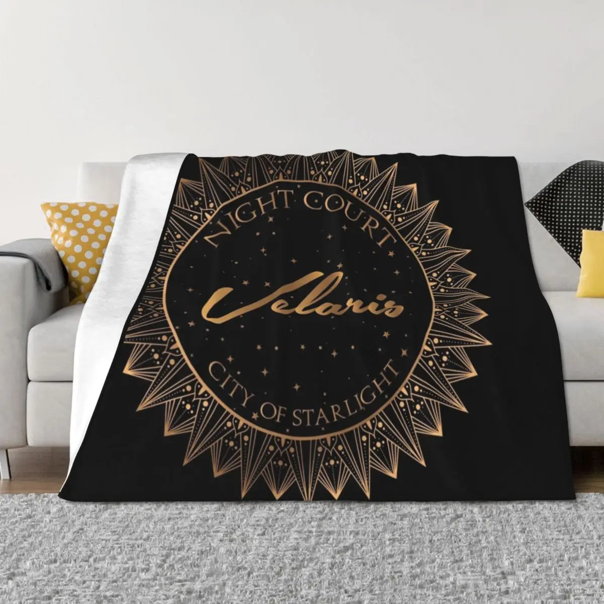 

Night Court, Velaris, City of Starlight - ACOTAR Throw Blanket Decorative Throw for sofa Moving Blankets
