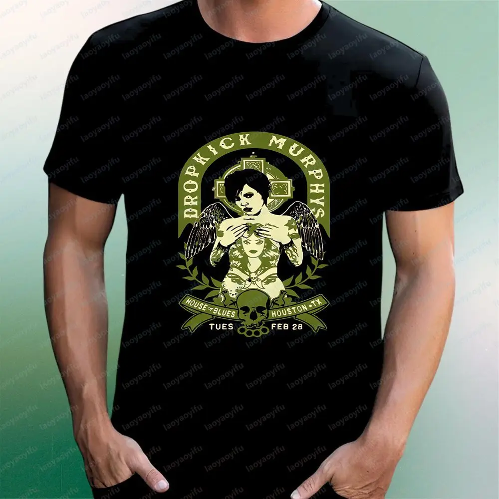 DROPKICK MURPHYS Summer Loose Short-Sleeved T-Shirt - Trendy Design for Both Men and Women - Large Size T-Shirt