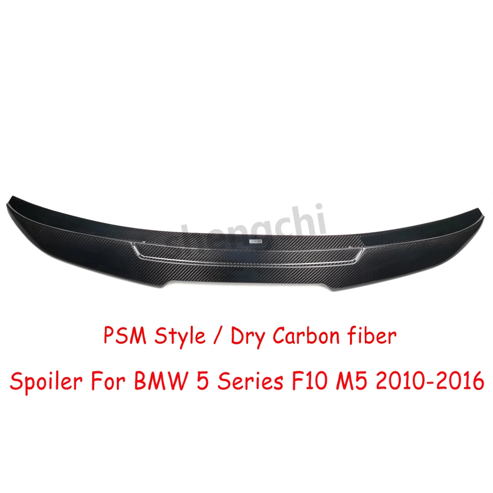 M5 F10 PSM Style Dry Carbon Fiber Rear Trunk Spoiler for BWM 5 Series F10 M5 520i 523i 528i 530i 535i 550i Spoiler 2010-2016